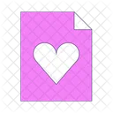 File Shortcut Shape Heart Document Shortcut Icon