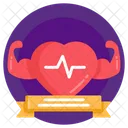 Healthy Heart Heart Fitness Strong Heart Icon