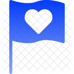 Heart Flag  Icon