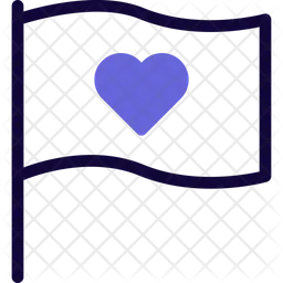 Heart Flag  Icon