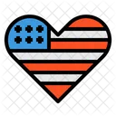 Heart Flag America Flag Usa Flag Icon