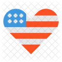 Heart Flag America Flag Usa Flag Icon