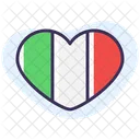 Irish Flag With Heart Icon