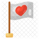 Heart Flag  Icon