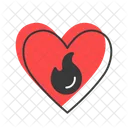 Heart Fire Flame Icon