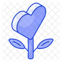 Heart Flower Valentine Icon