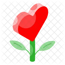 Heart Flower  Icon