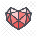 Heart Geometric  Icon