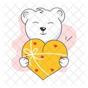 Heart Gift Heart Present Bear Gift Icon