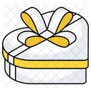 Heart Gift Box Carton Wrapped Package Icon