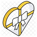 Heart Gift Box Carton Wrapped Package Icon