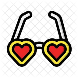 Heart glasses  Icon