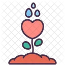 Growth Love Heart Icon