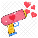 Heart Pistol Gun Icon
