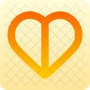 Heart Half Stroke Icon