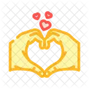 Hands Heart Gesture Icon