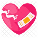 Heart Healing Love Bandage Heart Bandage Icon