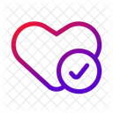 Heart Checkmark Favorites Icon