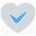 Heart Romance Checkmark Icon