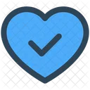 Heart Romance Checkmark Icon