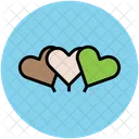 Heart Balloons Greeting Icon