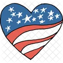 Heart Passion Patriotism Icon