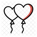 Heart Balloons Fair Icon