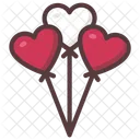 Heart Balloons Love Icon