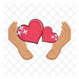 Heart in over hand  Icon