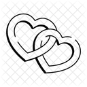 Heart Intertwined Interlocking Bonding Icon