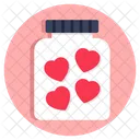 Heart Jar Affection Love Icon