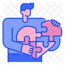 Heart Jigsaw  Icon