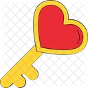 Heart Key Love Perception Romance Icon
