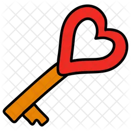 Heart Key  Icon