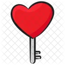Heart Key Unlock Key Padlock Key Icon
