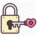 Heart Key Key Valentine Icon