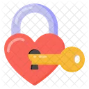 Heart Lock Heart Key Heart Padlock Icon