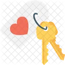 Heart Key Tag Icon