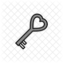 Heart Key Key Lock Icon