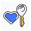 Heart Key Love Access Icon