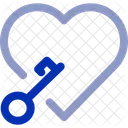 Heart Key Love Key Icon