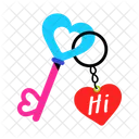 Heart Keychain Heart Key Love Key Icon