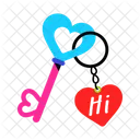 Heart Keychain Heart Key Love Key アイコン
