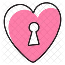 Heart Lock Security Lock Protective Padlock Icon