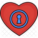 Heart Keyhole Security Lock Heart Lock Icon