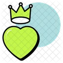 Heart King Love King Valentines Day Icon