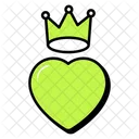 Heart King Love King Valentines Day Icon