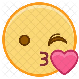 Heart Kiss Emoji Icon
