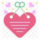 Hanging Heart Letter Frame Icon