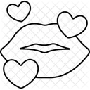 Heart Lips Kiss  Icon